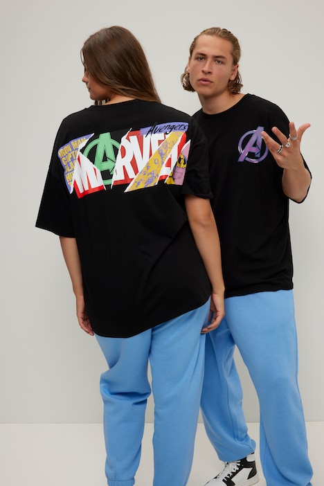 T-Shirt, oversized, Marvel Print, Rundhals, Halbarm, Unisex