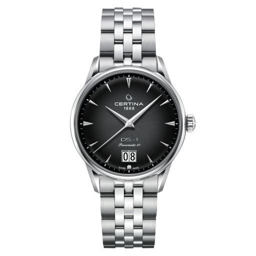 Certina Ds-1 Big Date C029.426.11.051.00 Herreur, Sølv/Sort, 41 mm