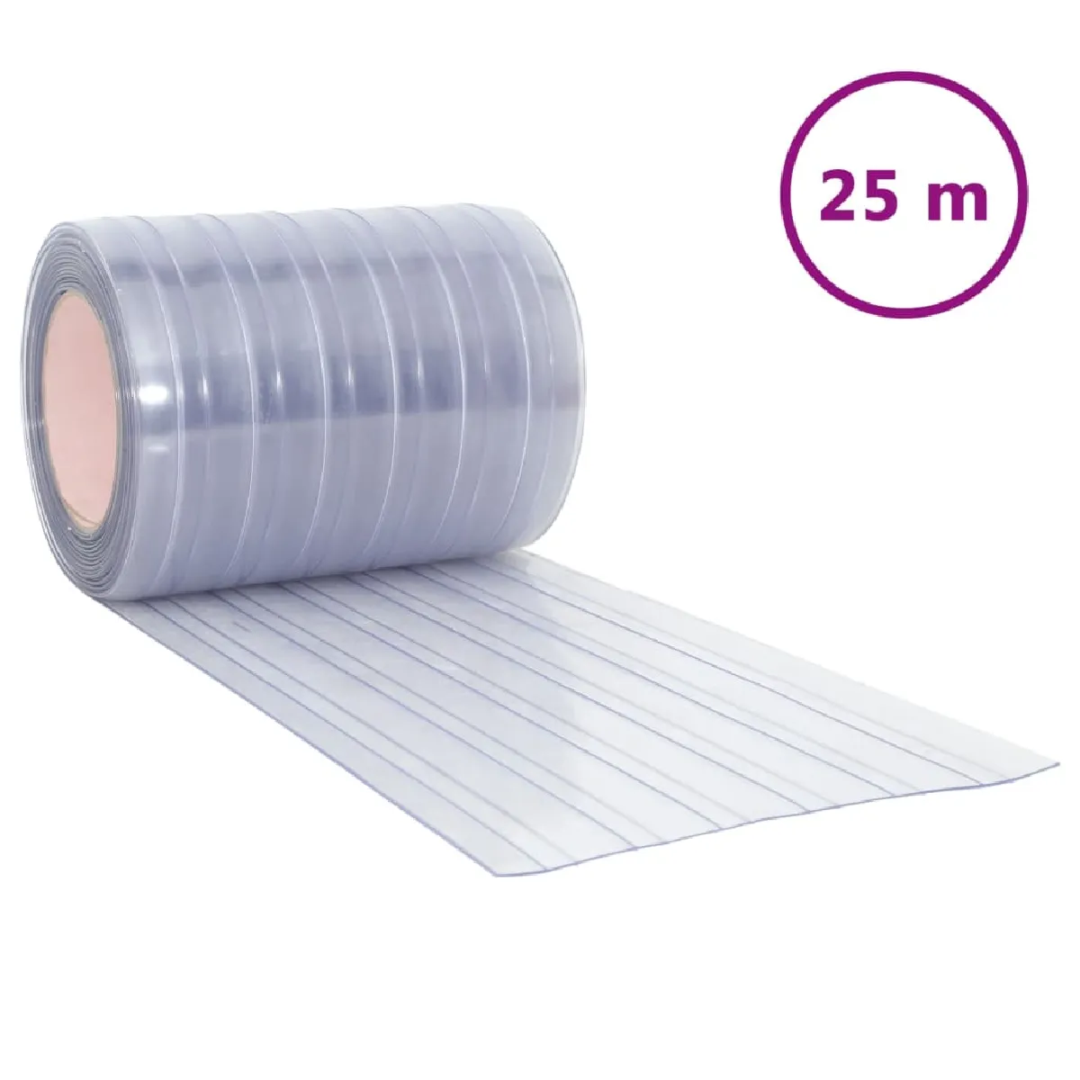 vidaXL Rideau de Porte Transparent PVC 25m