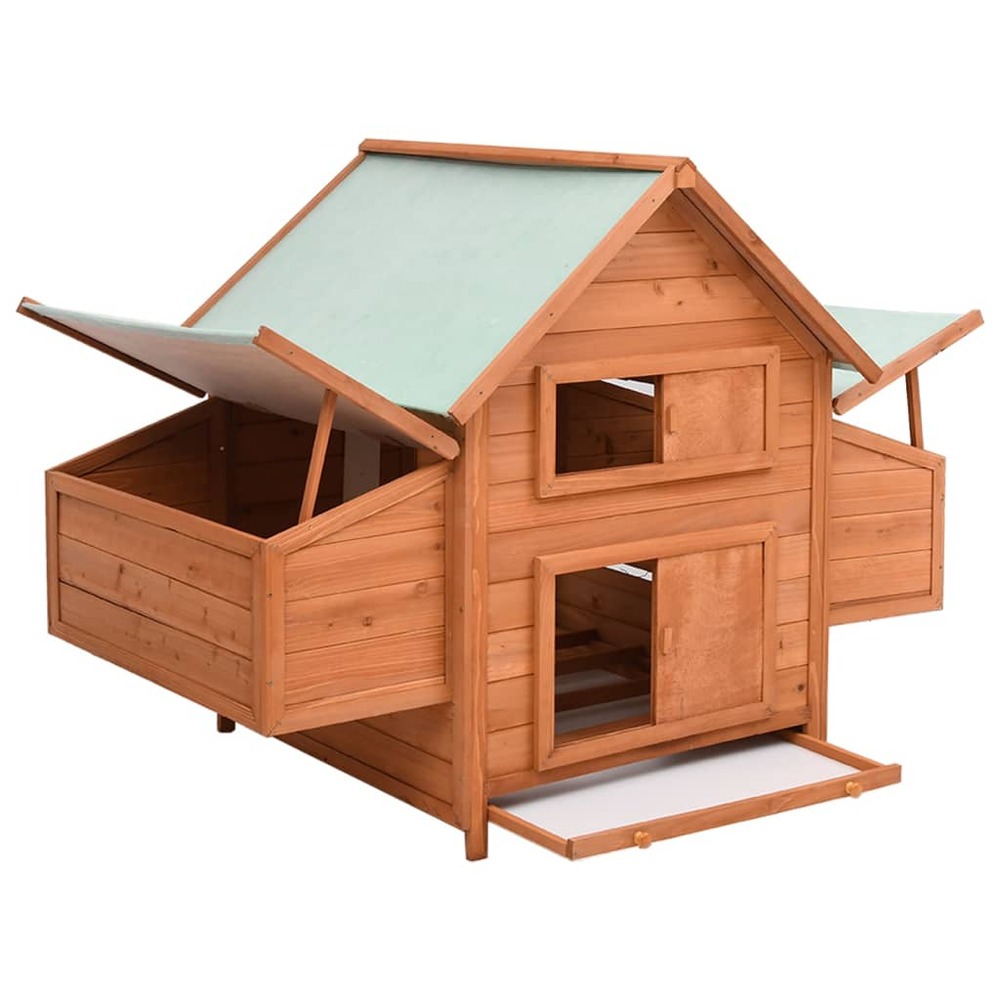 Poulailler 152 x 96 x 110 cm bois de sapin massif