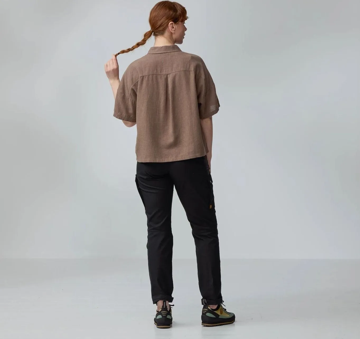 Fjällräven Övik Hemp Camp Shirt Ss W Mountain Blue