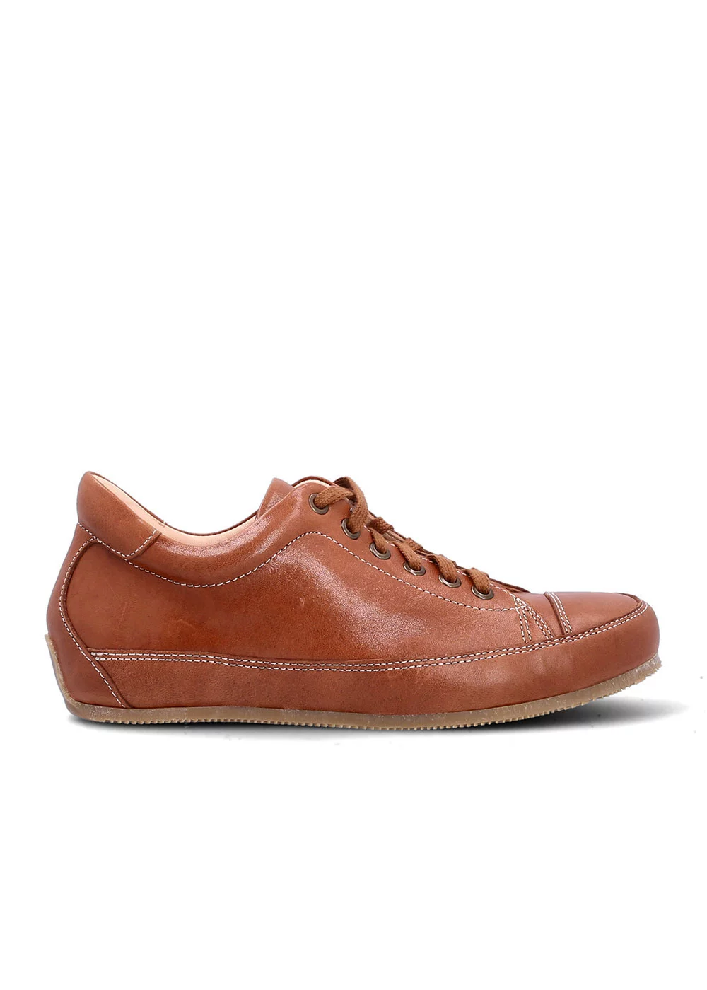 BASKET ROTONDA CUIR COGNAC
