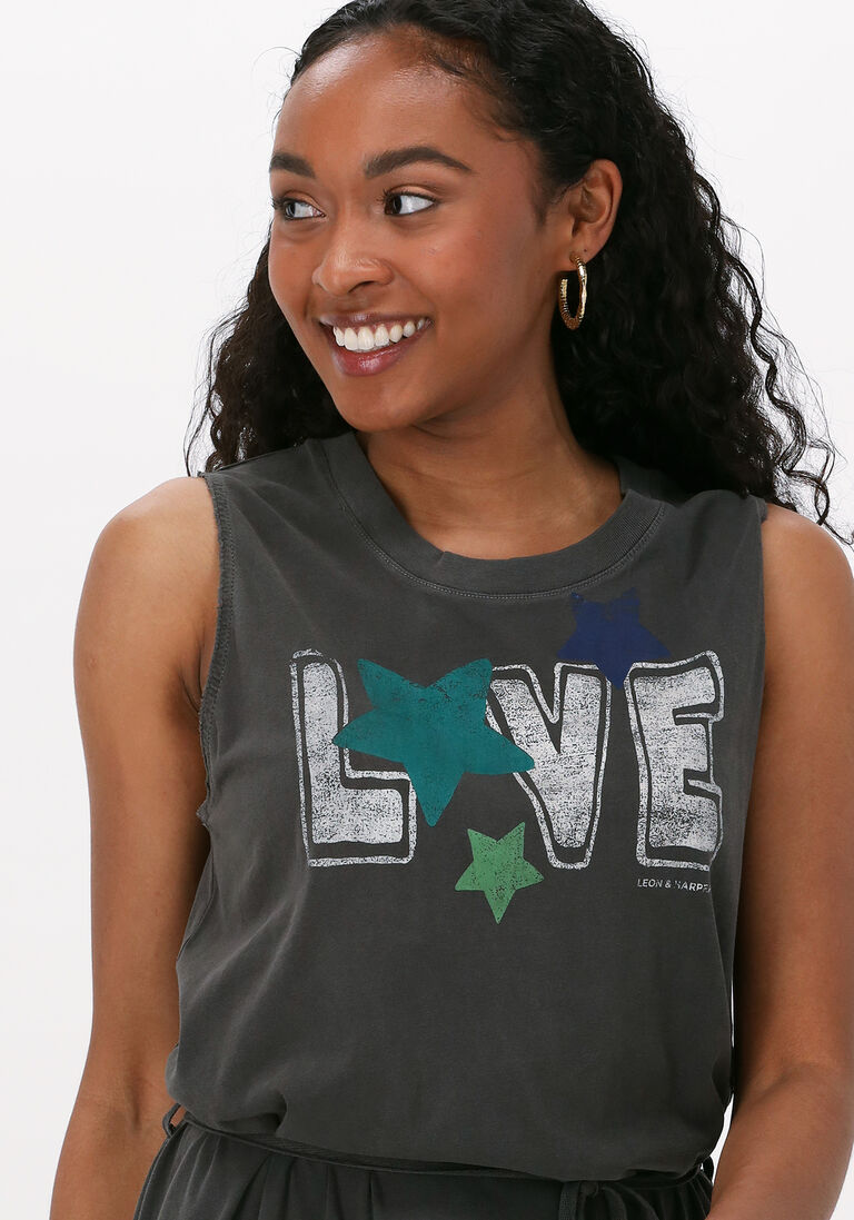 LEON & HARPER grijze leon & harper midi jurk regisse jc05 love