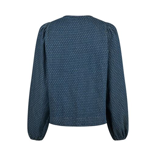 Neo Noir Silva Overdyed Dot Bluse, Ash Blue, 38