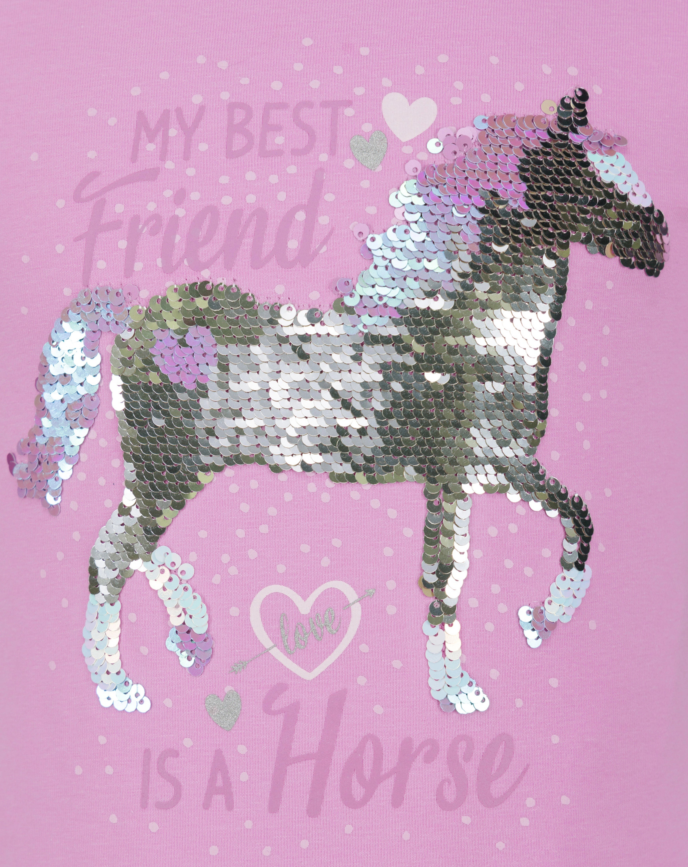 Kleid BEST FRIEND HORSE mit Wendepailletten in crocus