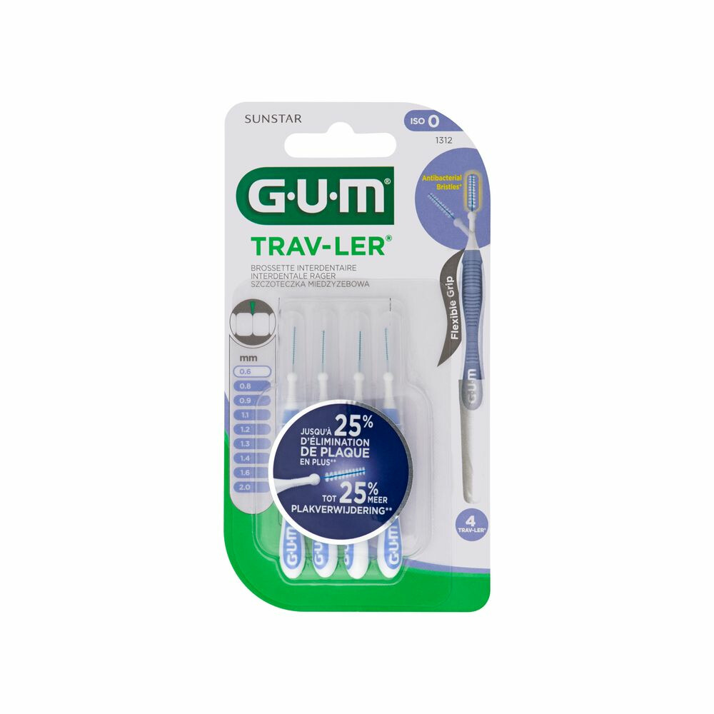 GUM Trav-Ler Ragers Lila 0.6mm4 stuks