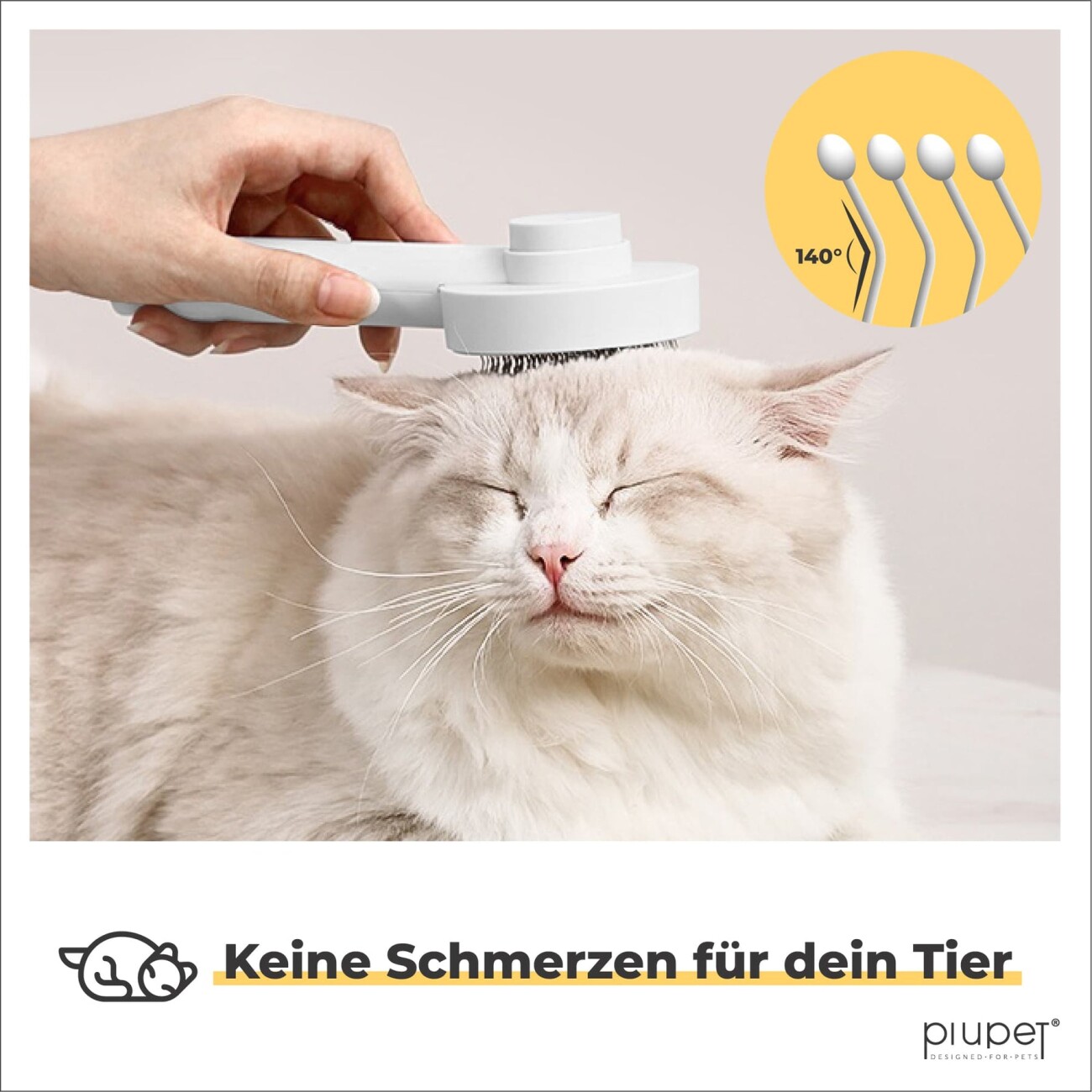PIUPET Selbstreinigende Tierhaarbürste
