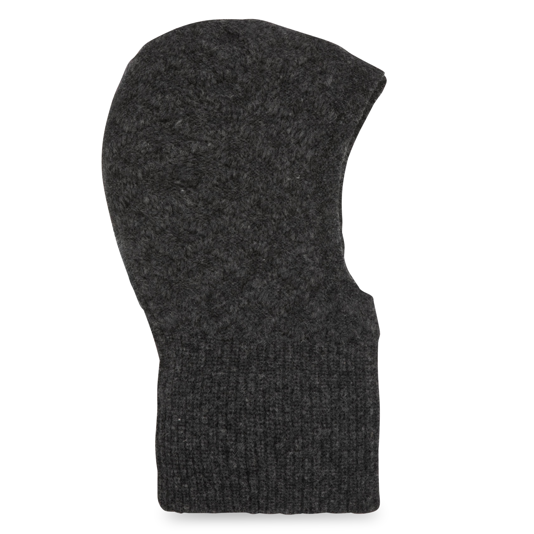 CABLE - Cagoule maile côtelée en laine mélangée | Gris