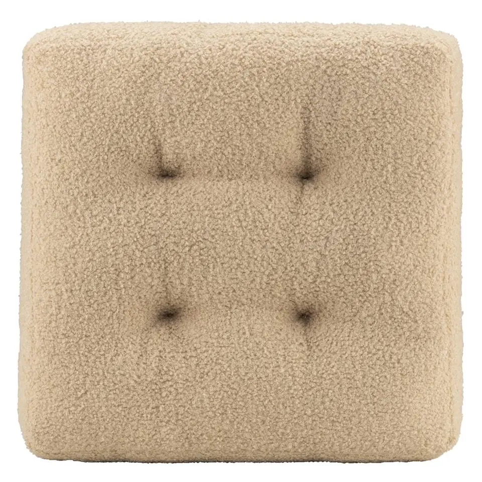 Matraskussen Cara teddy - zand - 45x45x8 cm