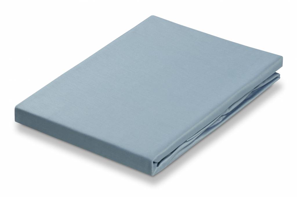 Satin Soft Hoeslaken Dusty Blue | 140 x 200 cm | Blauw | Satijnkatoen