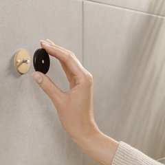 Support de serviette de toilette MOON BLACK, noir