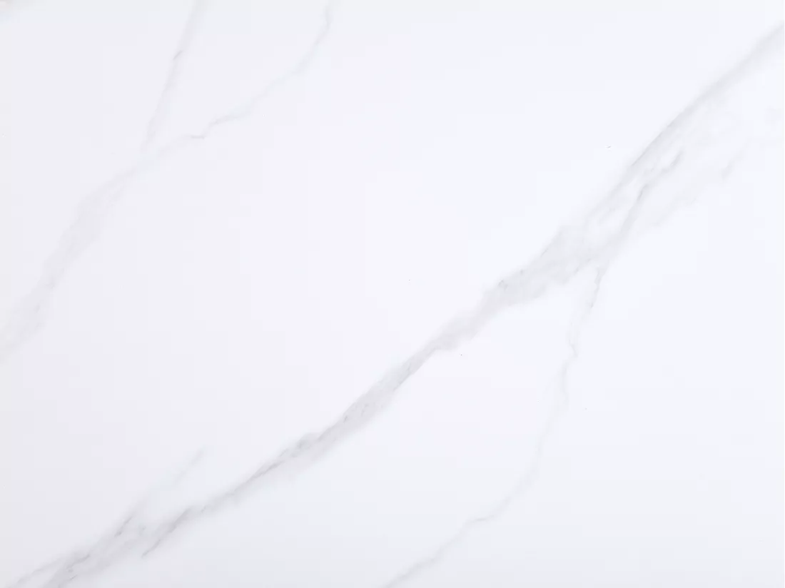 Table basse en céramique et MDF - Effet marbre blanc et Noir - LAOMINIA