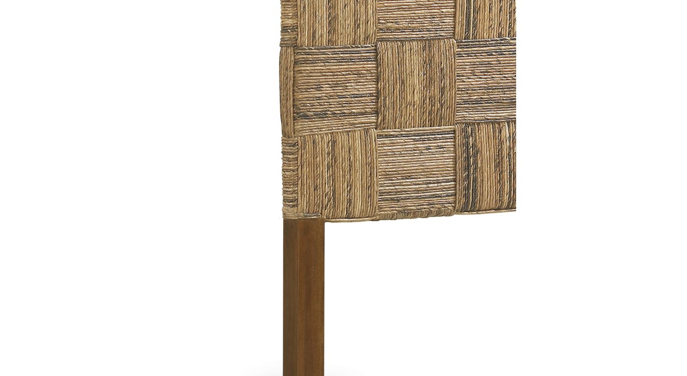 Tête de lit bois rotin marron 165x8x145cm - bois-rotin