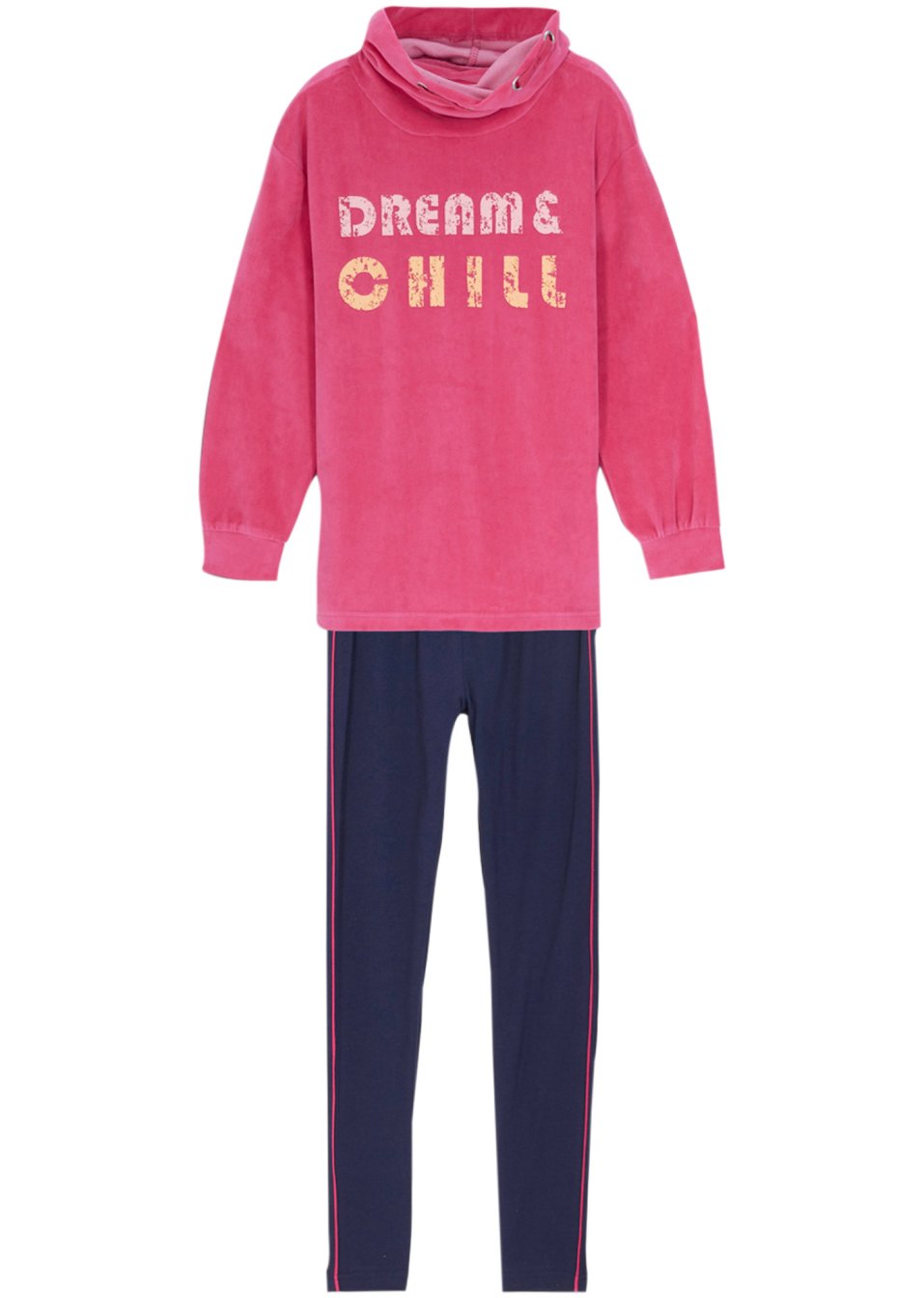 T-shirt long avec legging fille en velours ras (Ens. 2  pces.)