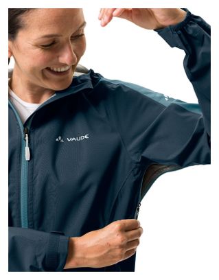 Veste de Pluie VTT Femme Vaude Moab II Bleu