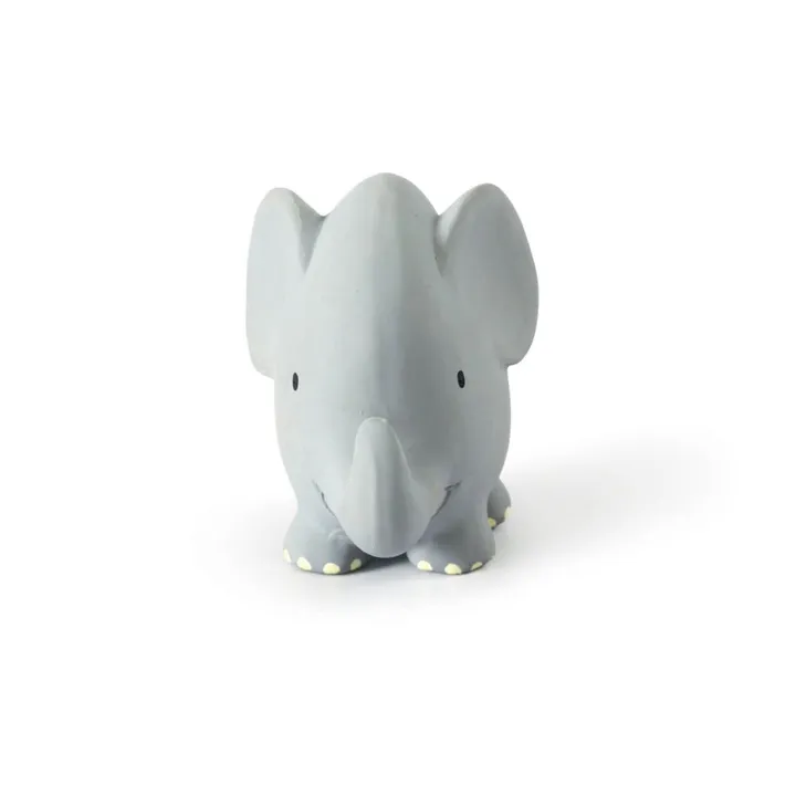 Tikiri Hochet Eléphant en caoutchouc naturel | Gris clair