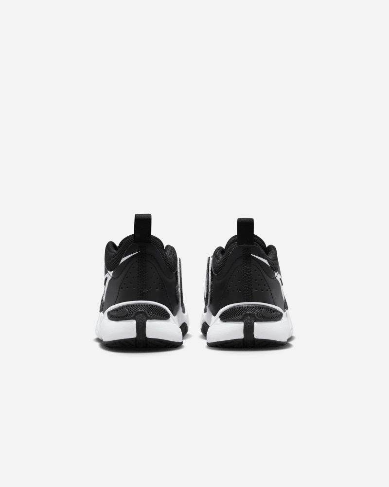 Chaussures de basket Nike Team Hustle D 11 Noir & Blanc pour enfant