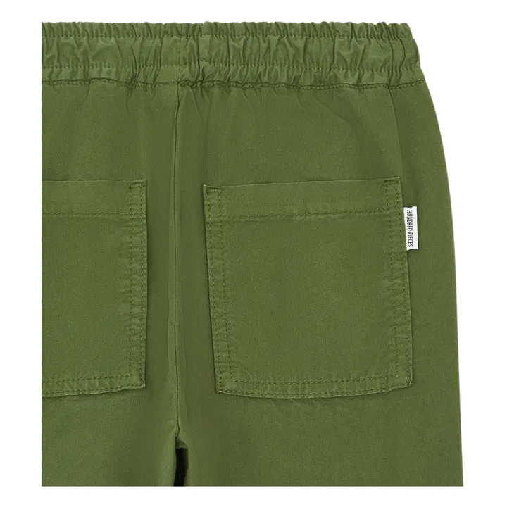 Hundred Pieces Pantalon Coton Bio Taille Elastiquée | Vert kaki