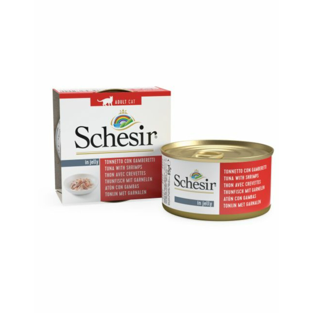 Schesir Kattenvoer Tonijn - Garnaal in Gelei85 gr