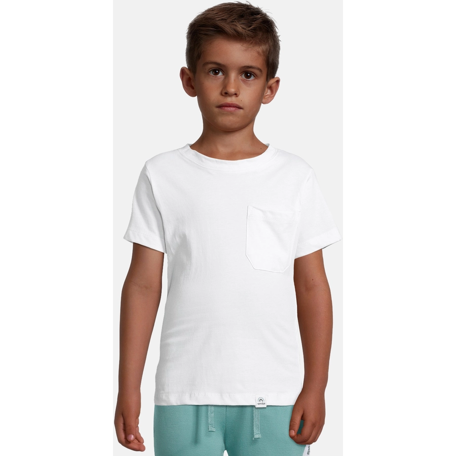 New Life T-Shirt TEE - CREW NECK PATCH POCKET White
