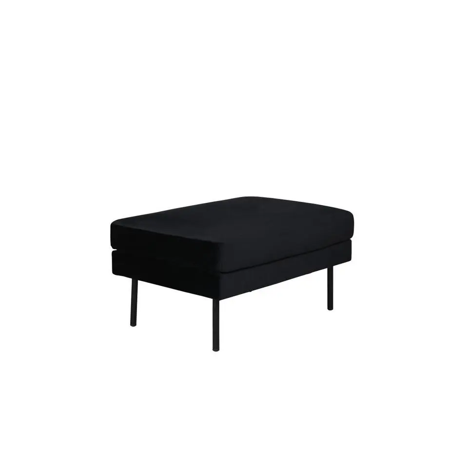Svea - Rio hocker - velvet - zwart