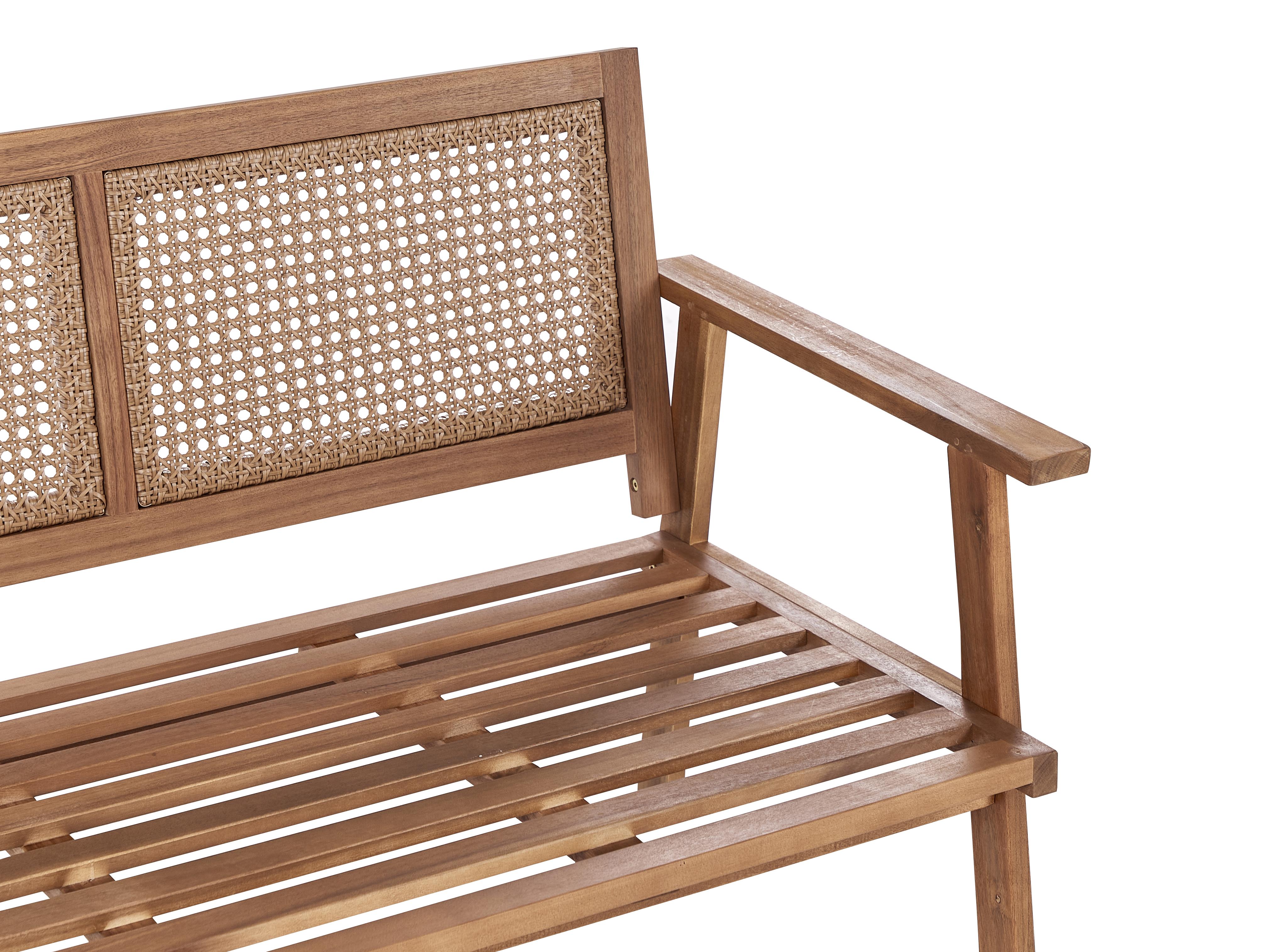 Loungeset met tafel 4-zits ARENELLA Gecertificeerd acaciahout Lichtbeige