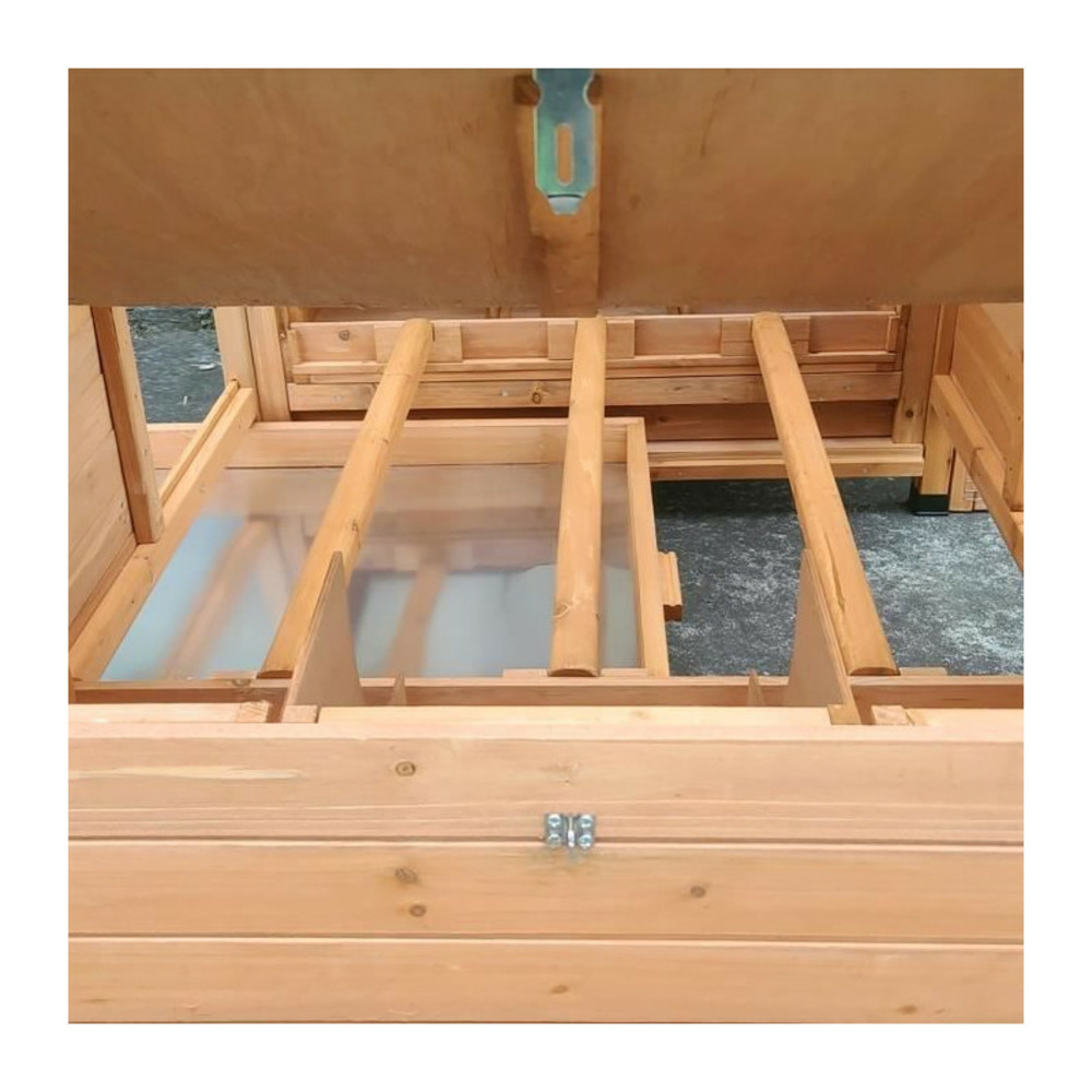 Poulailler - clapier avec enclos 6 a 8 poules cornelia - 150*233*96cm