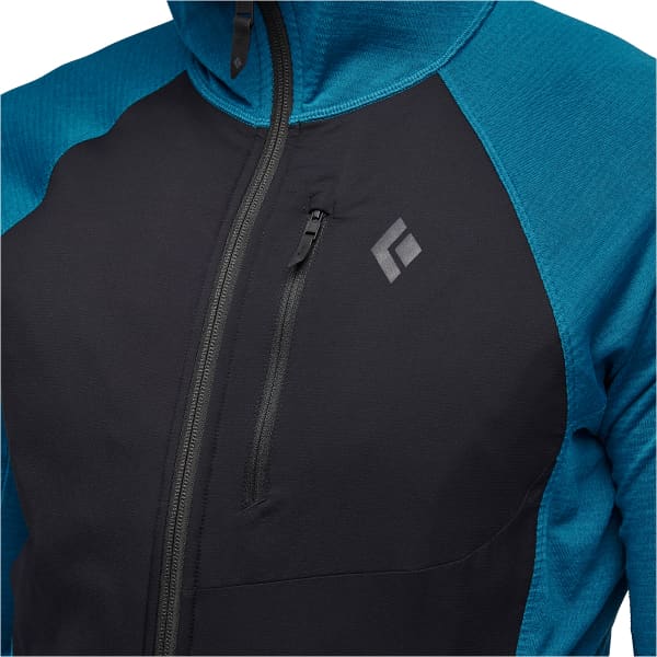 Veste polaire ski rando BLACK DIAMOND M COEFFICIENT LT HYBRID HOODY KINGFISHER-BLACK