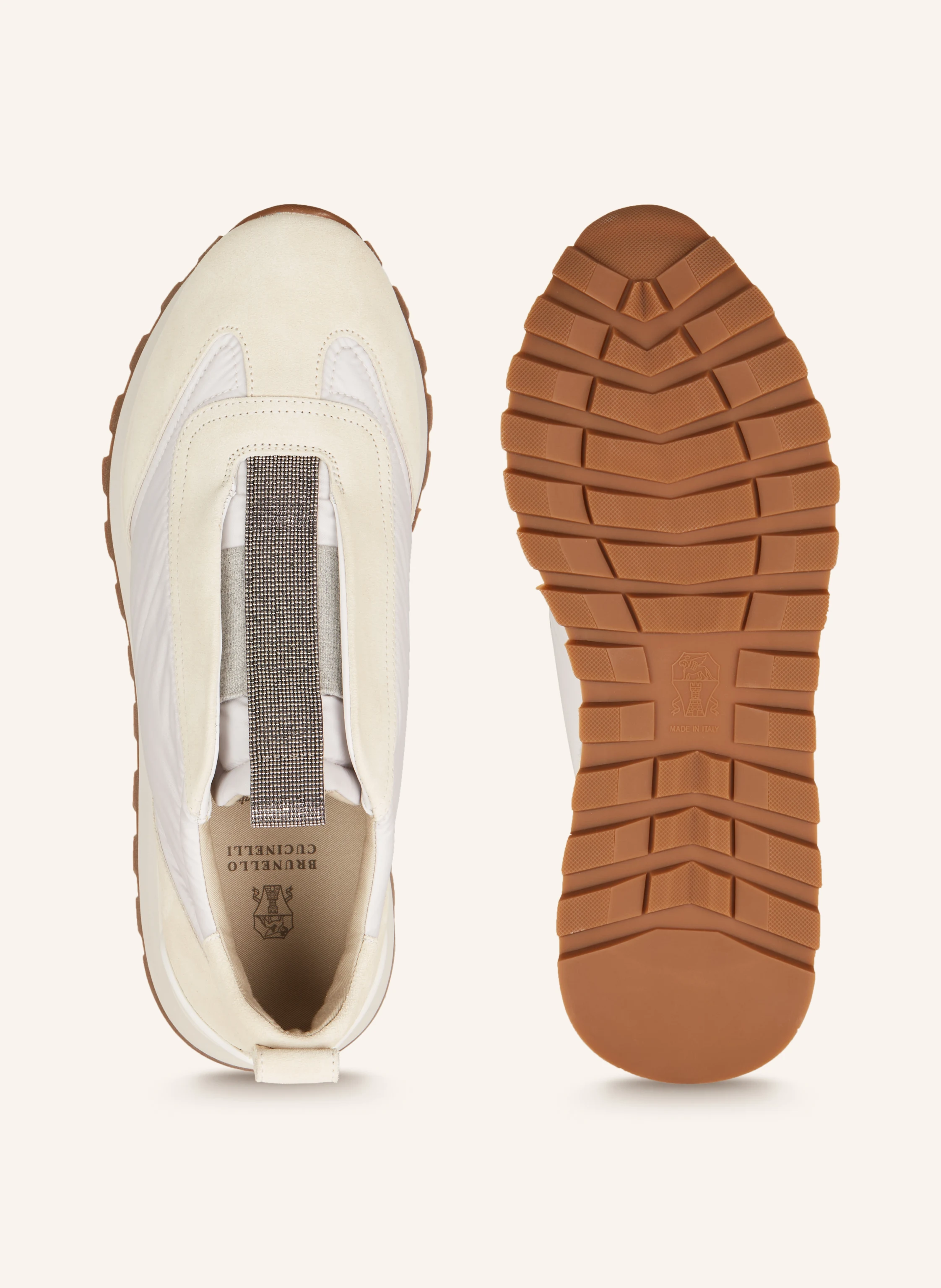 BRUNELLO CUCINELLI Slip-on-Sneaker mit Schmucksteinen