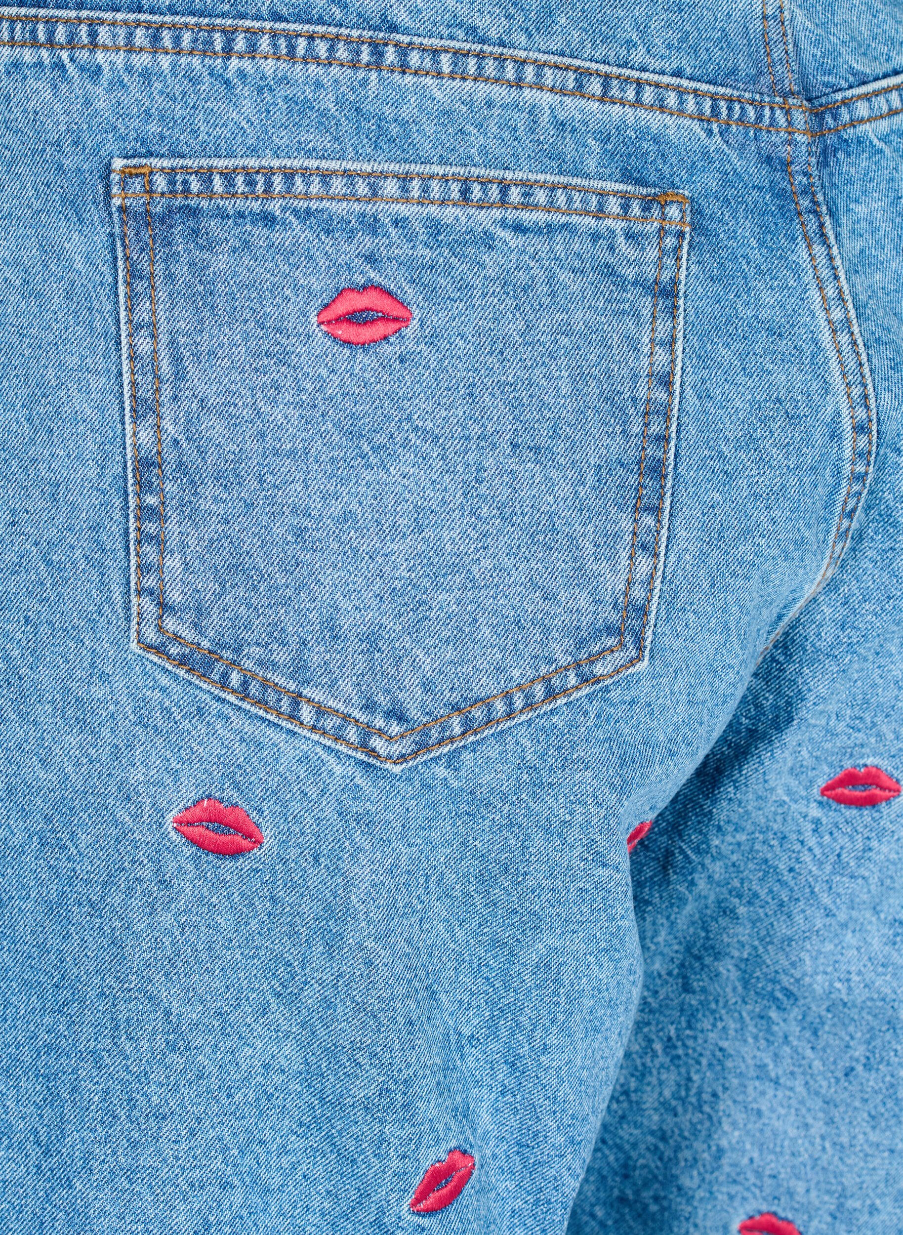 Højtaljede Gemma jeans med lips