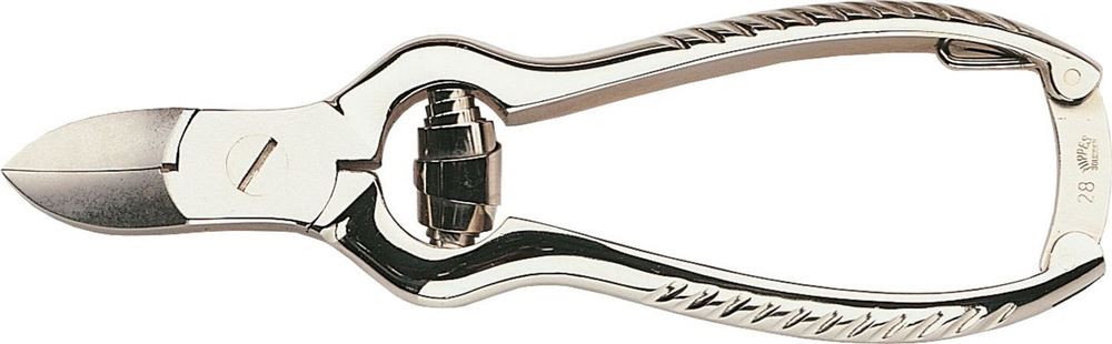 Nippes Fussnagelzange 13cm mit Feder vernickelt 1 Stk