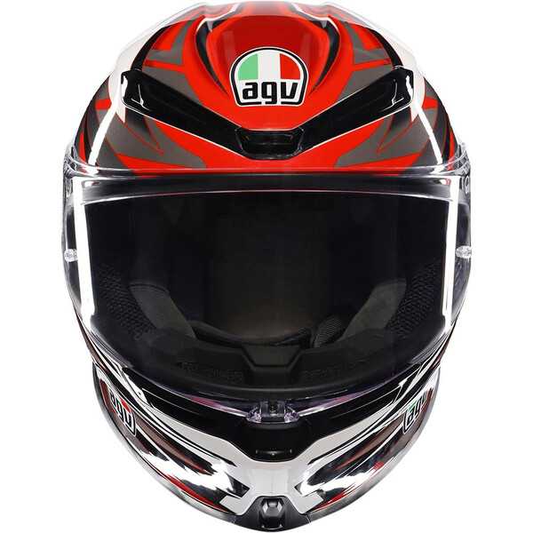 AGV - Casque K6 S Reeval Blanc / Rouge / Gris