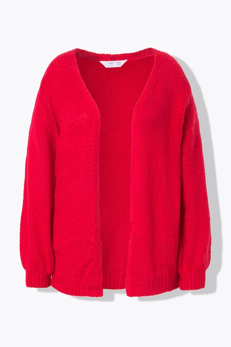 Strickjacke, Straight Fit, Ballonärmel