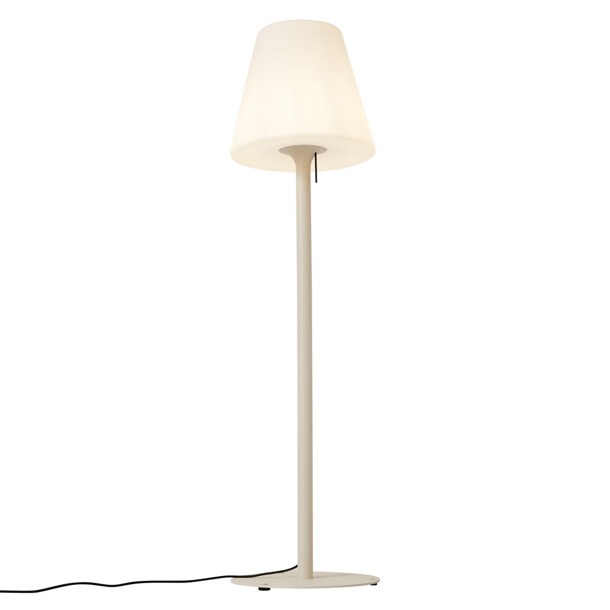 Moderne buiten vloerlamp beige met witte kap IP44 - Big Virginia