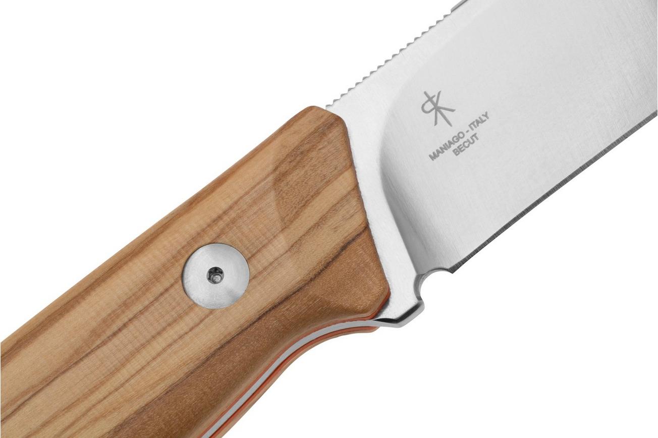 Fox Knives Rifle Receiver FX-662 OL, Olive Wood vaststaand mes, Raven Knives design
