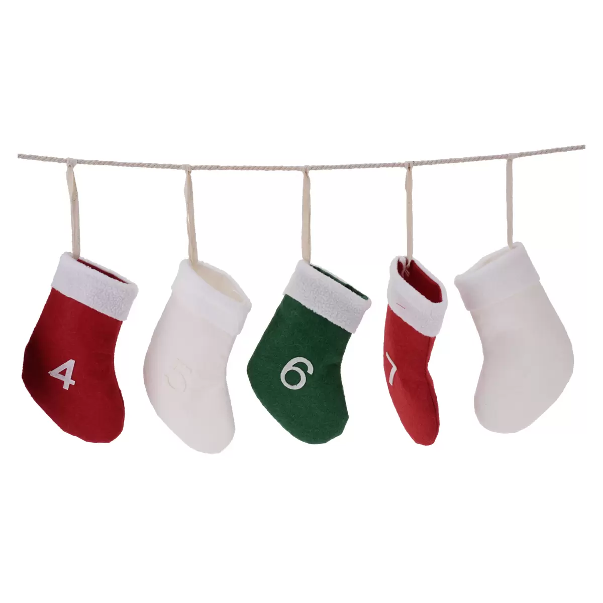 Socken Santa grün,rot,weiss