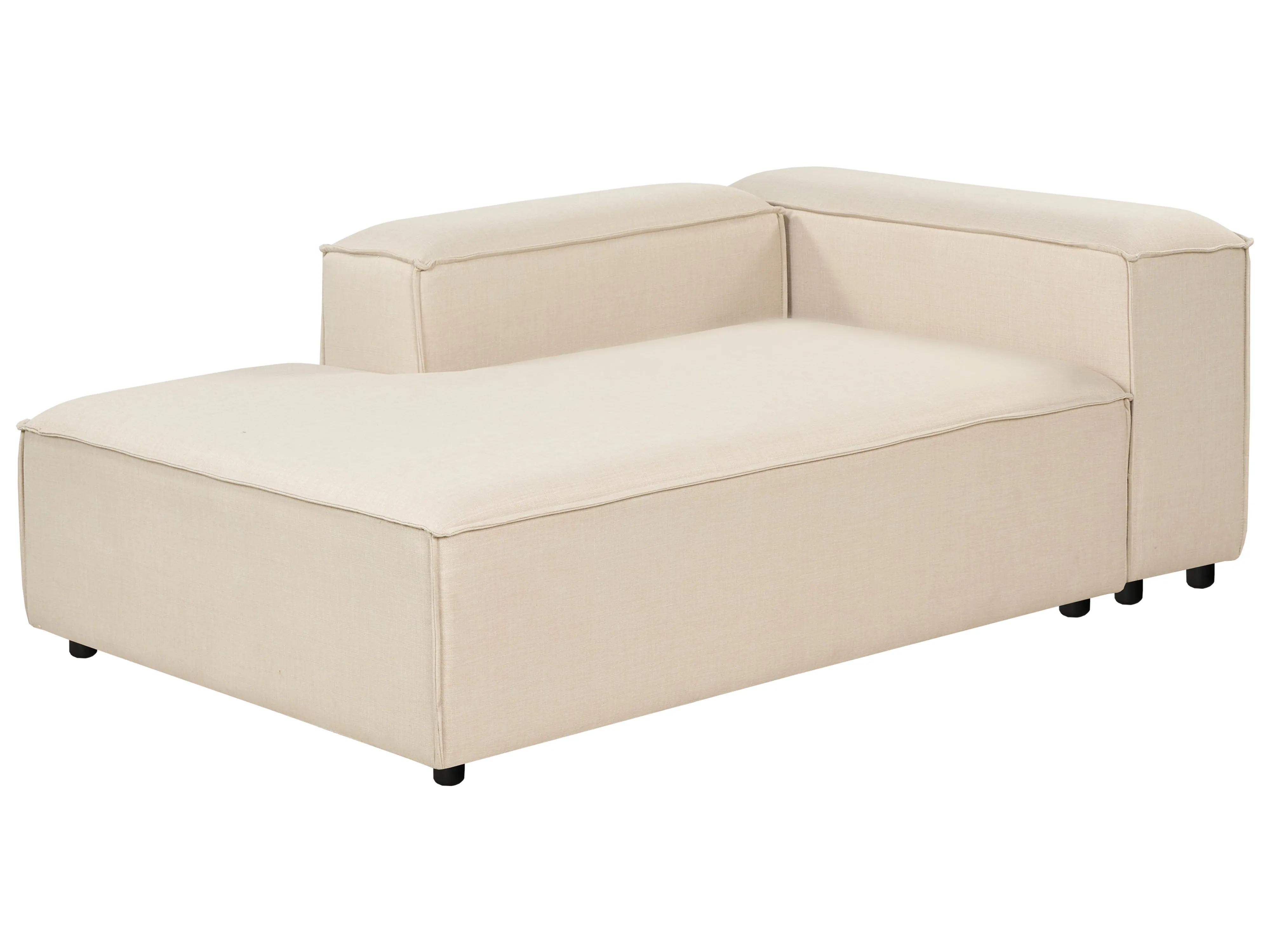 Rechtszijdige chaise longue ARDAL Stof Beige
