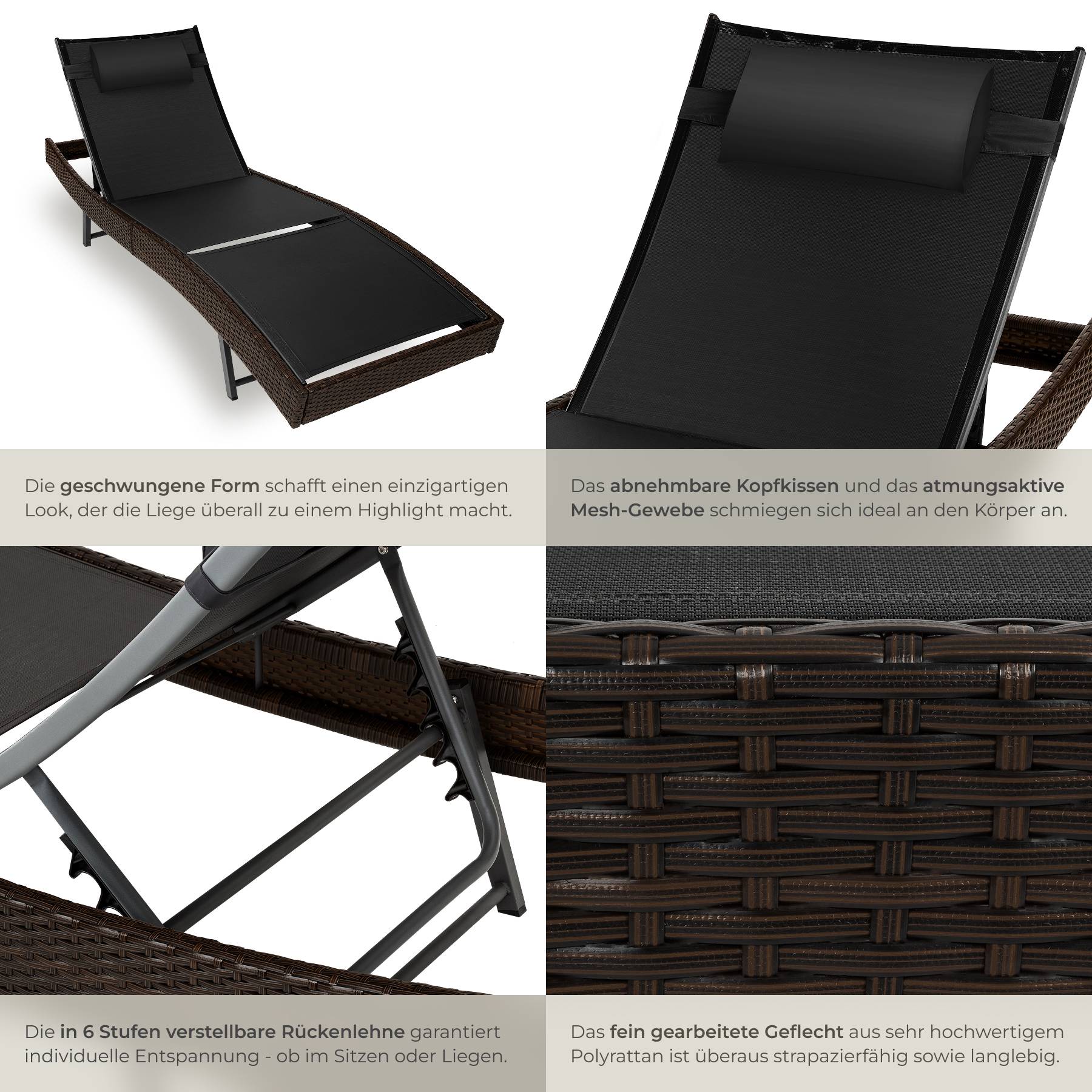 Rattan Sonnenliege Moana