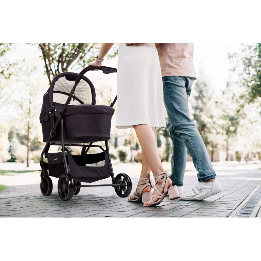 babyGO Kombikinderwagen 3 in 1 Rose