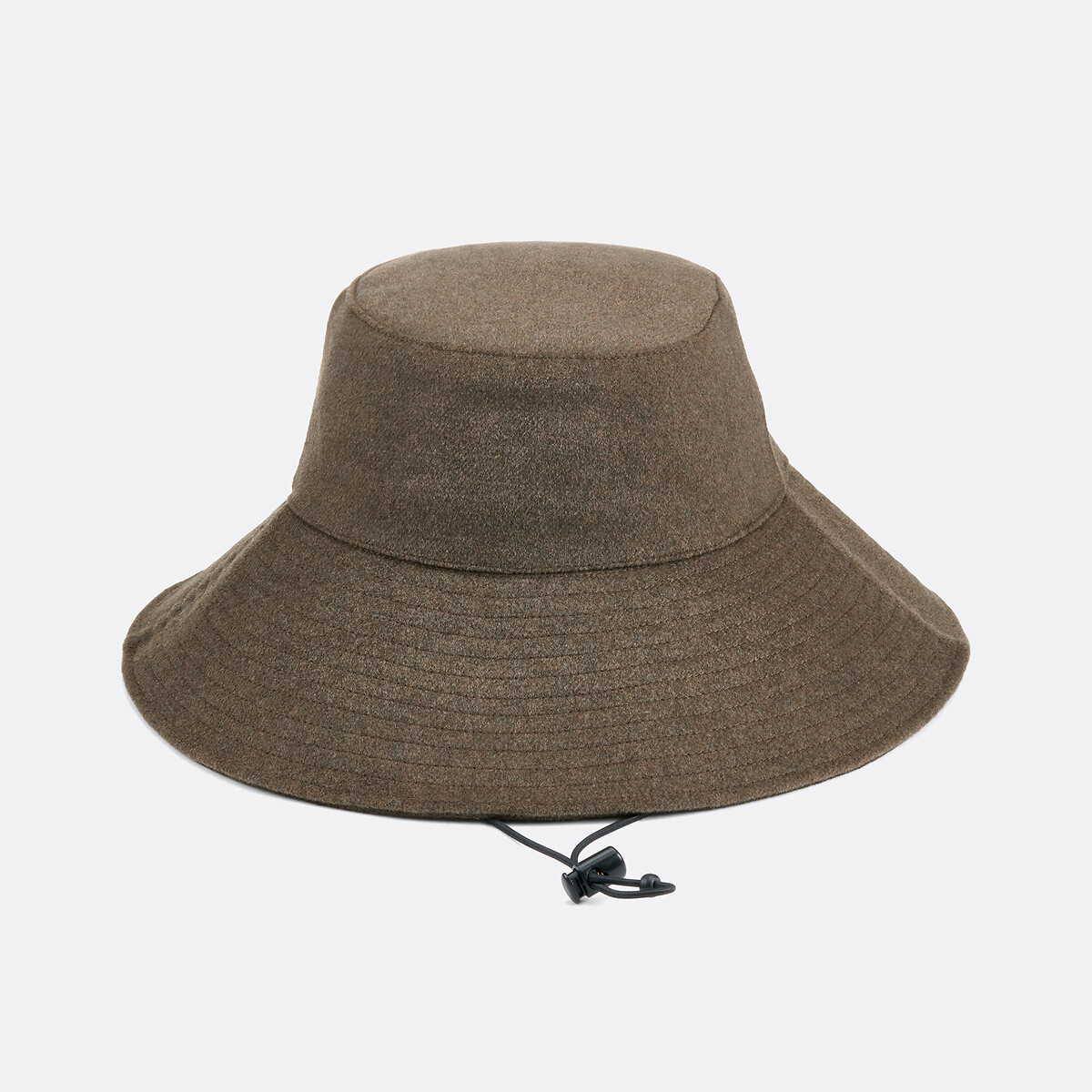 COLEÇÃO LA REDOUTE<br>Chapéu bucket de feltro com aba longa e cordão ajustável
