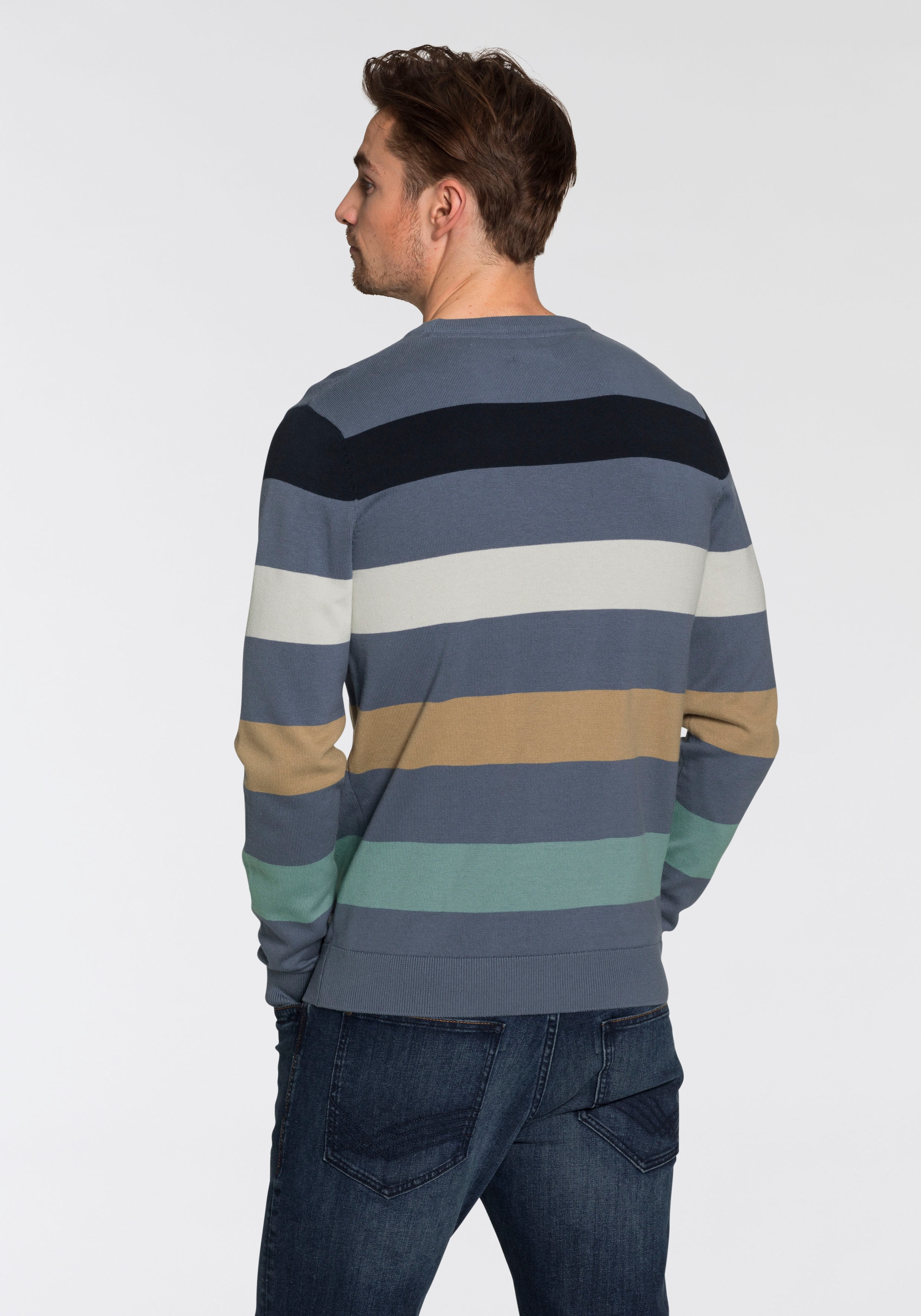 TOM TAILOR Strickpullover , mit Blockstreifen