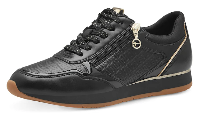 Tamaris Plateausneaker  , Freizeitschuh, Halbschuh, Schnürschuh mit dezenten Metallic-Details