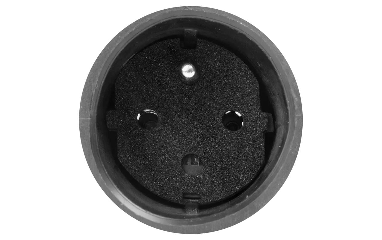 Fixadapter SchuKo Konturenstecker – T12 IP44 mit MoosgummiDeutsch (Schuko CEE7) auf Schweiz (T12) 3 Pol