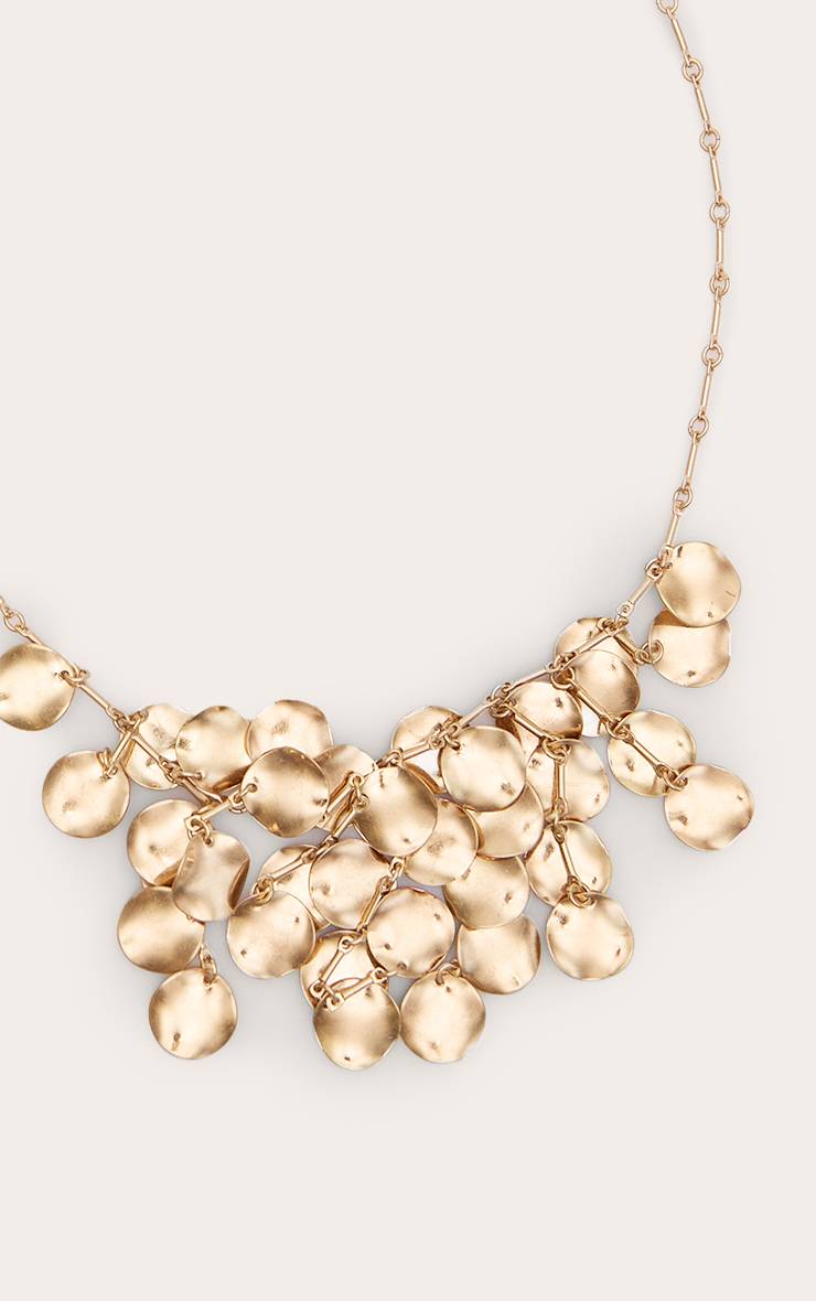 Doré Collier À Pétales Drapés