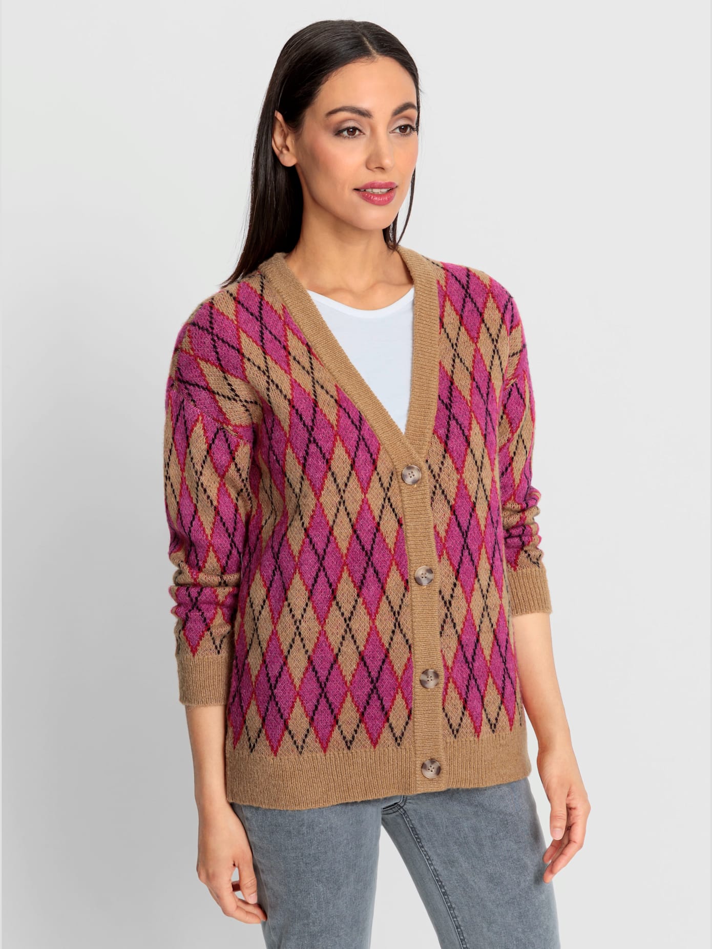 Cardigan tricot jacquard de qualité
