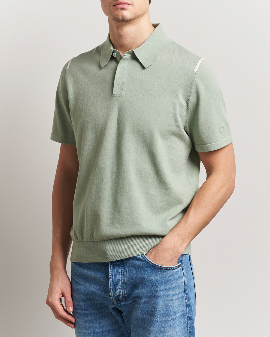 Paul Smith Cotton Knitted Polo Green