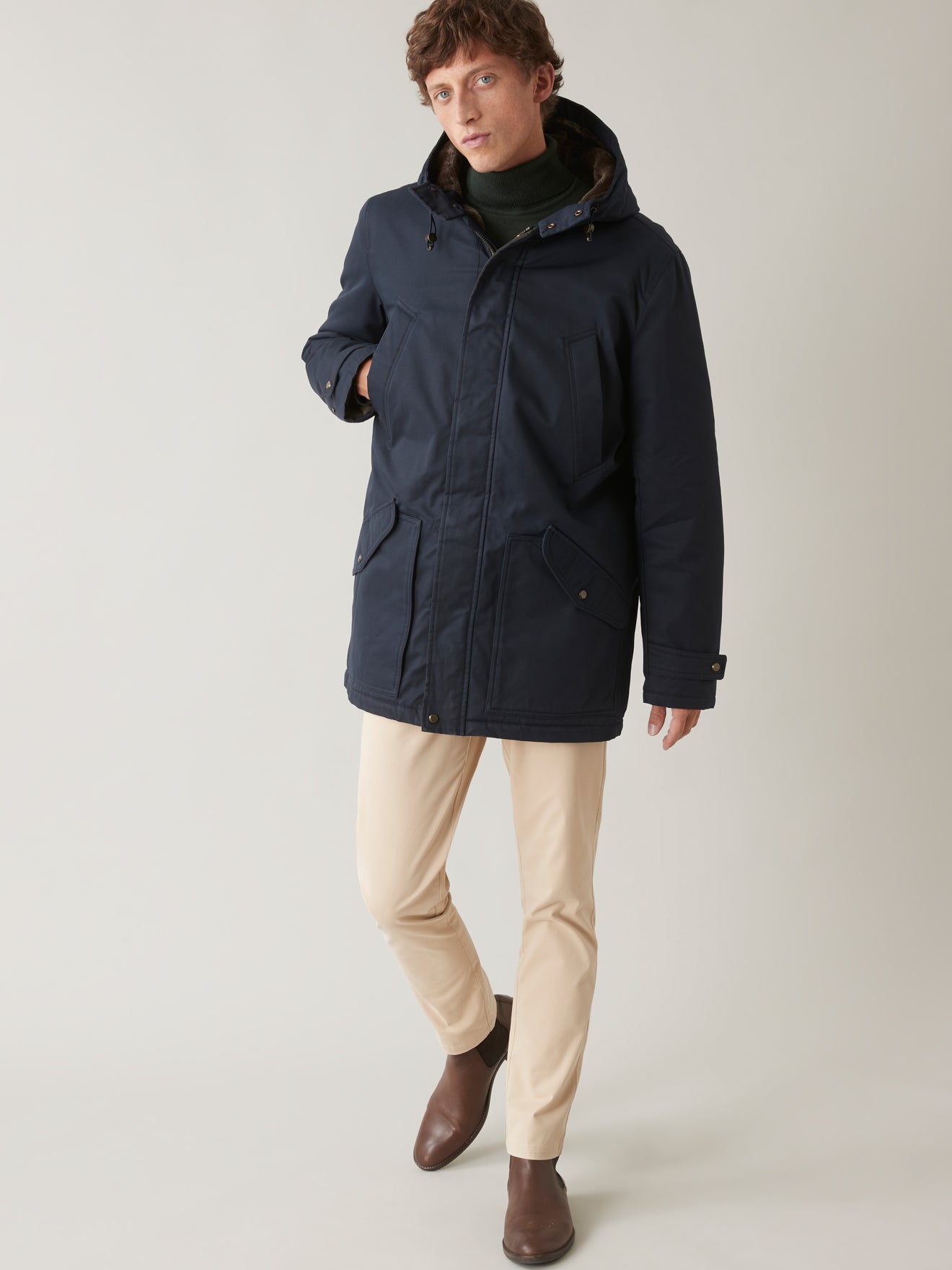 Parka fourrée homme