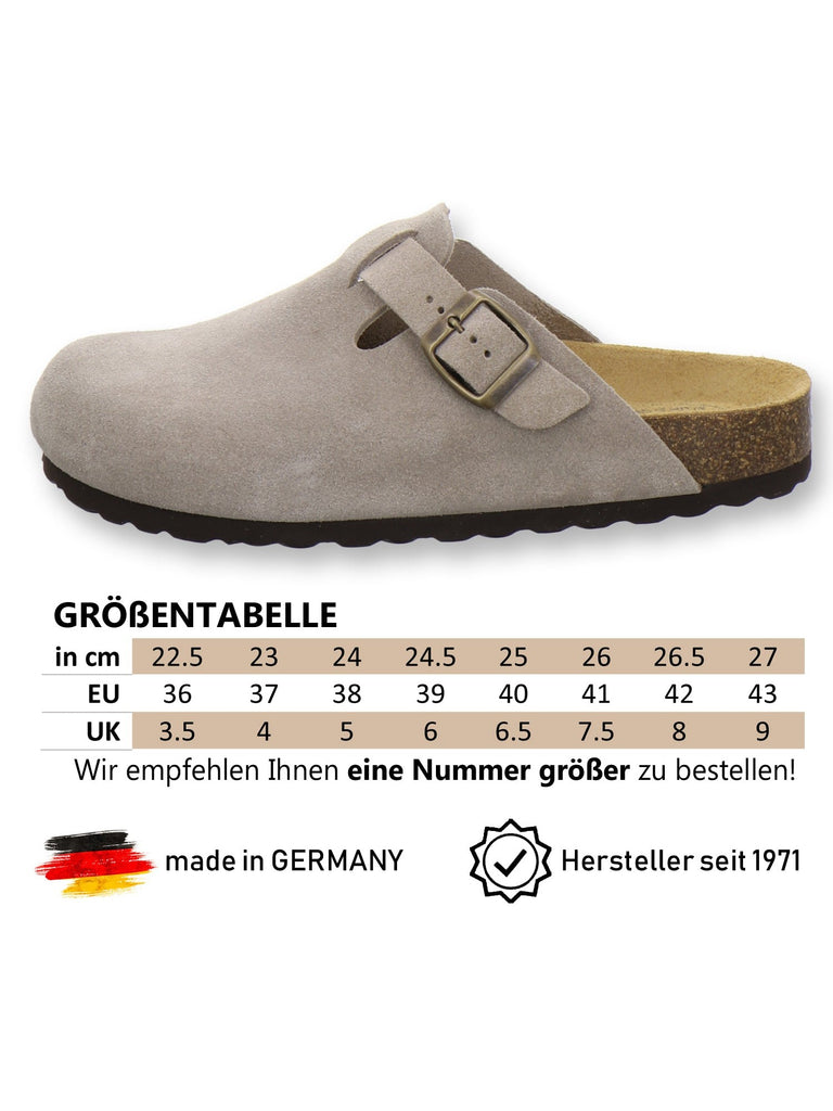 Clogs Damen Leder quarz
