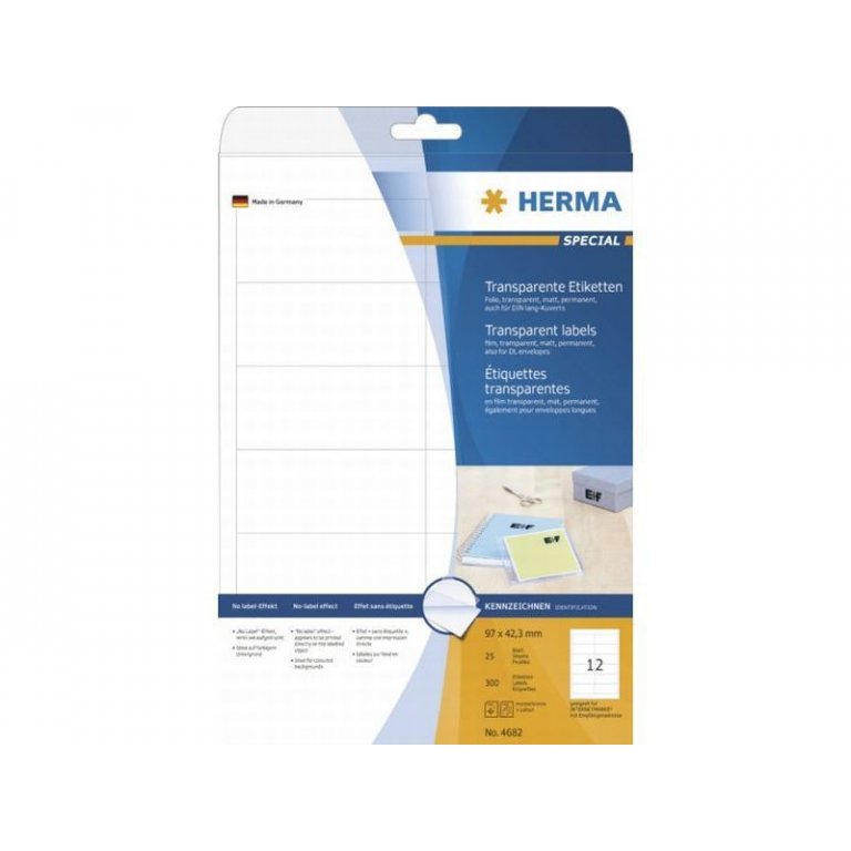 Herma Adressetiketten, transparent