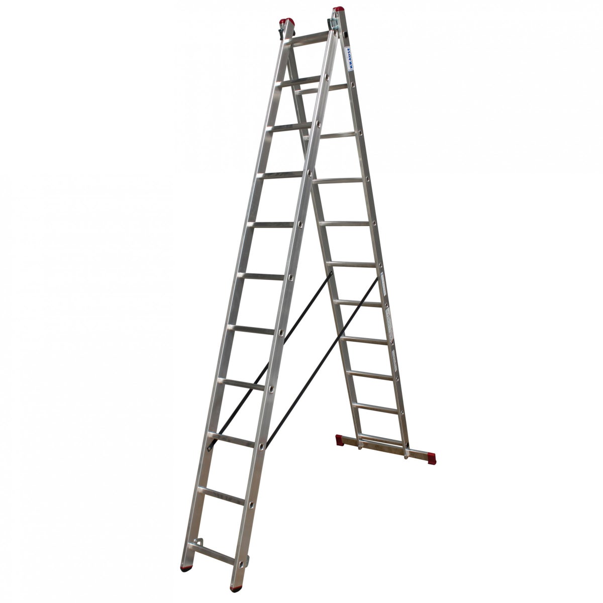 Krause Corda aluminium multifunctionele ladder met drievoudige functie, 2x11 sporten